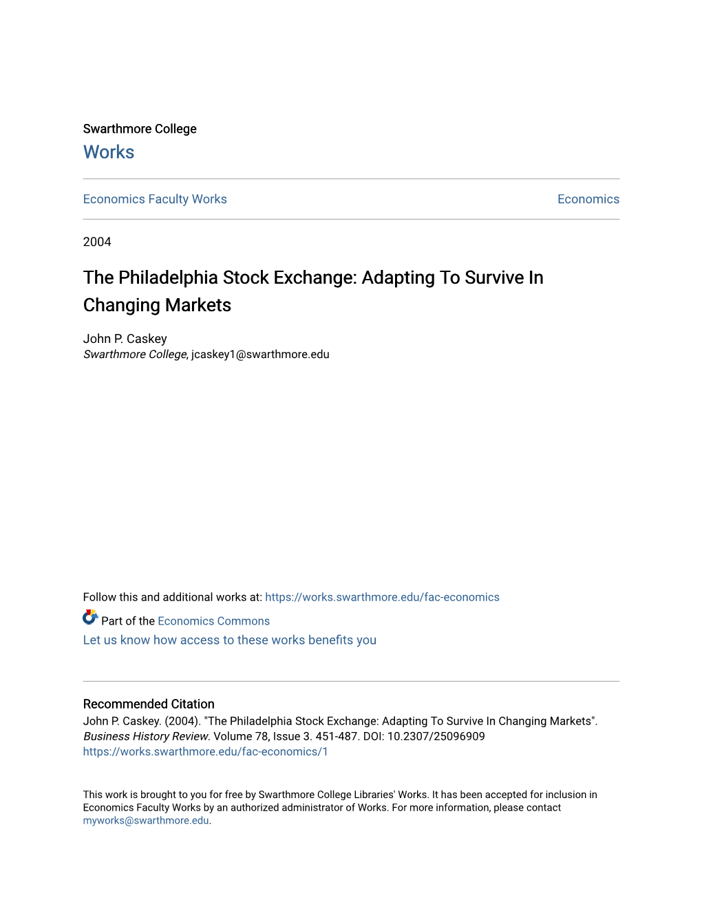 The Philadelphia Stock Exchange: Adapting to Survive in Changing Markets