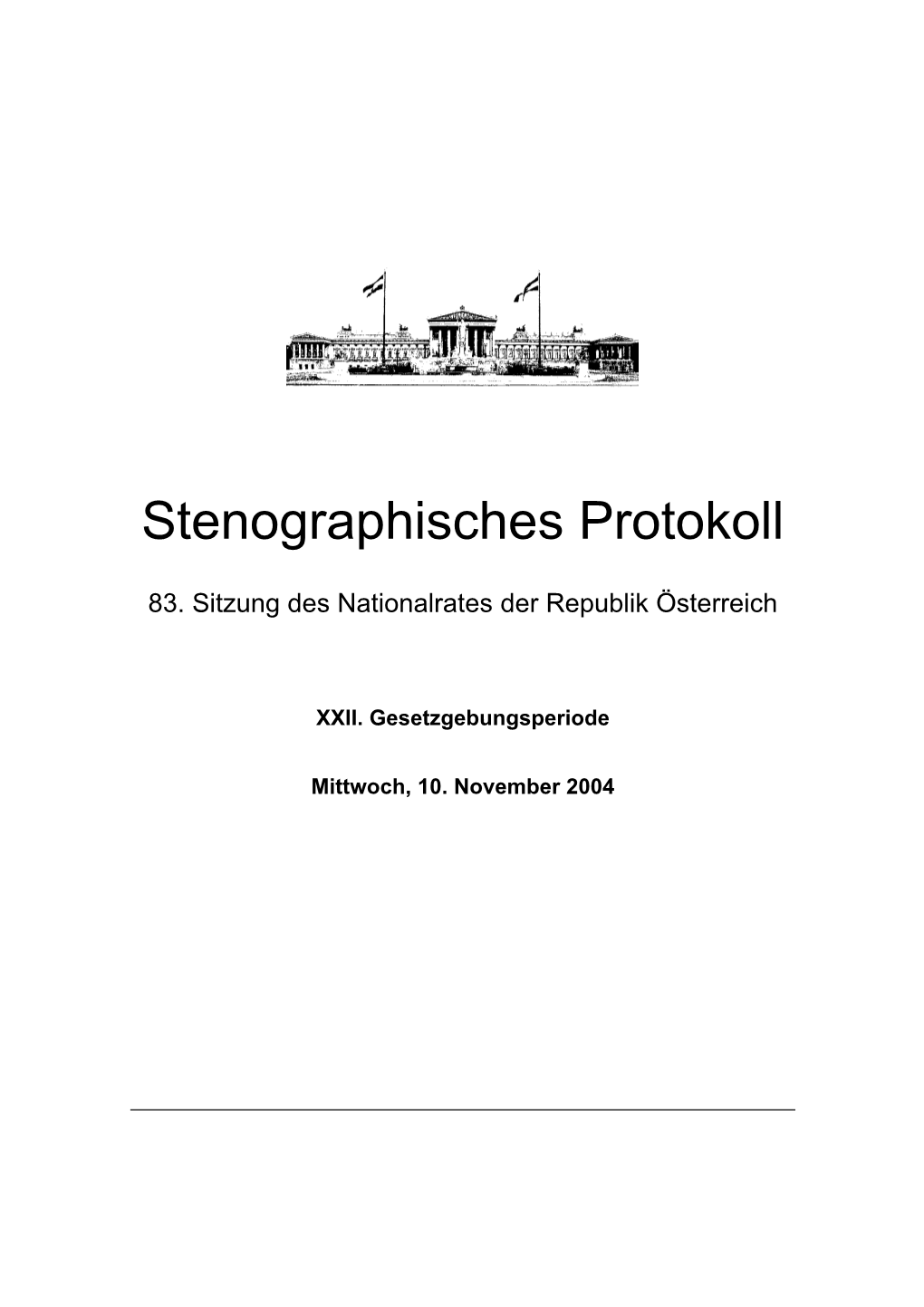 Stenographisches Protokoll