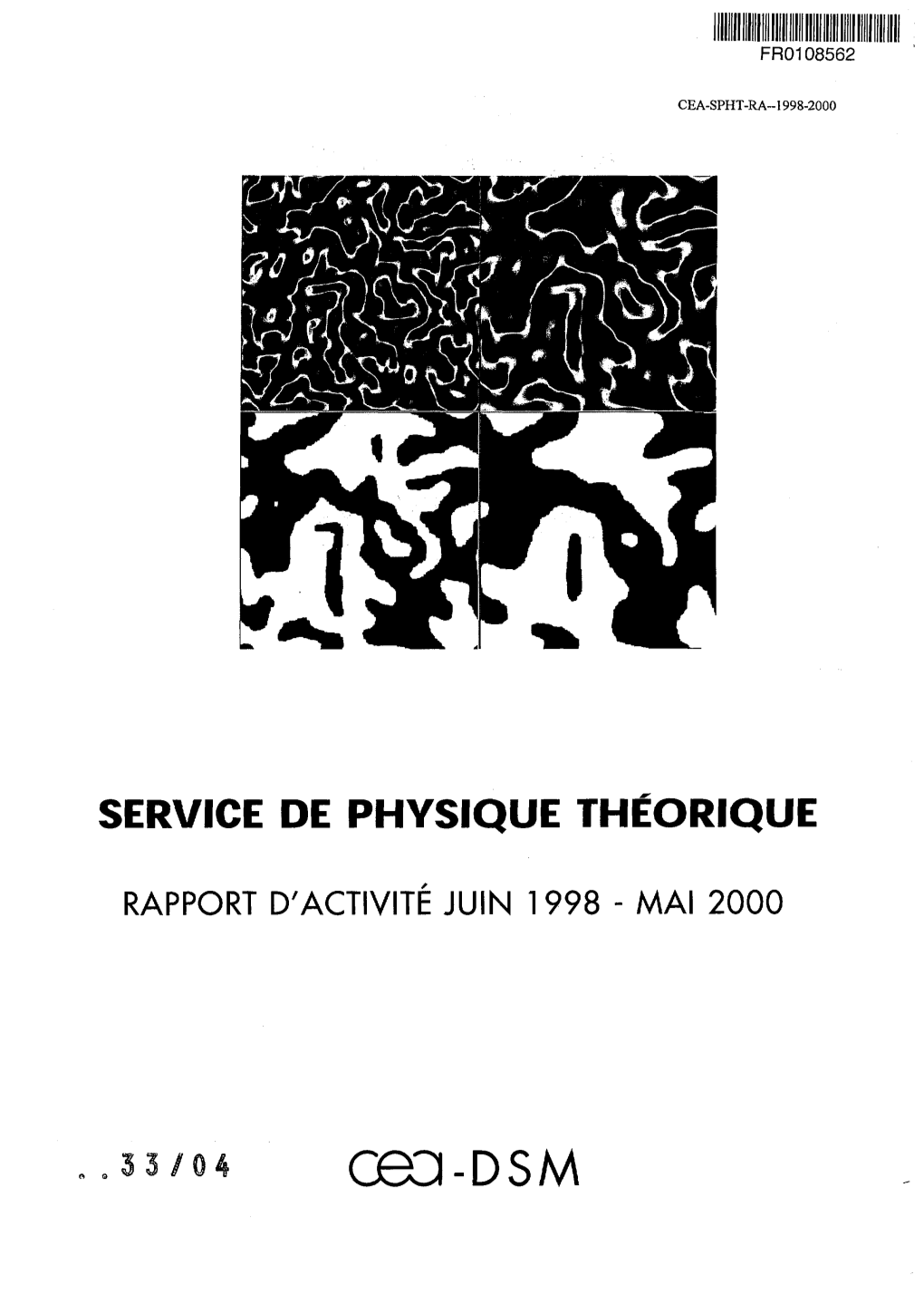 Œa-DSM SERVICE DE PHYSIQUE THEORIQUE