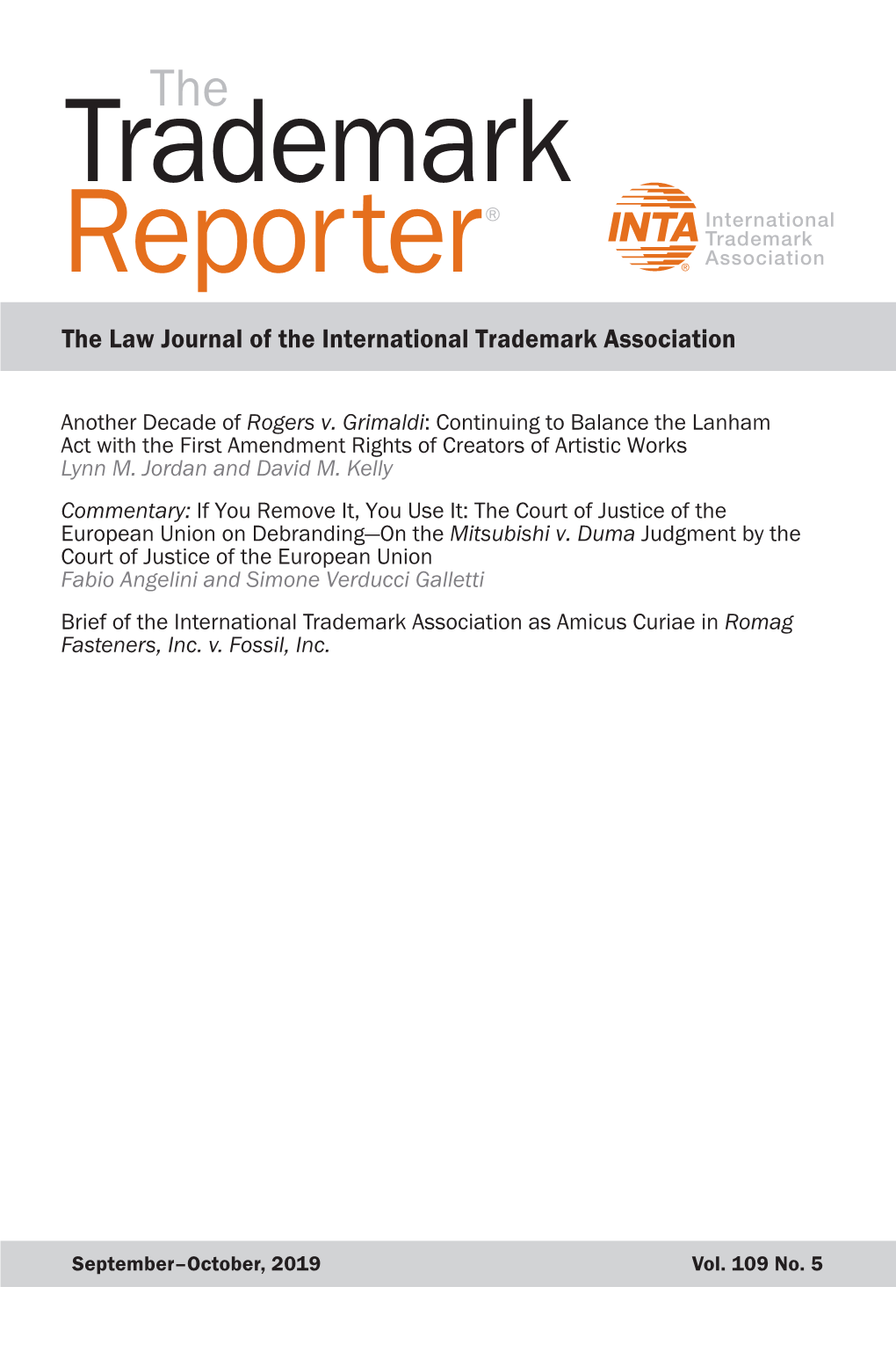 Another Decade of Rogers V. Grimaldi: Continuing to Balance the Lanham Act with the First Amendment Rights of Creators of Artistic Works Lynn M