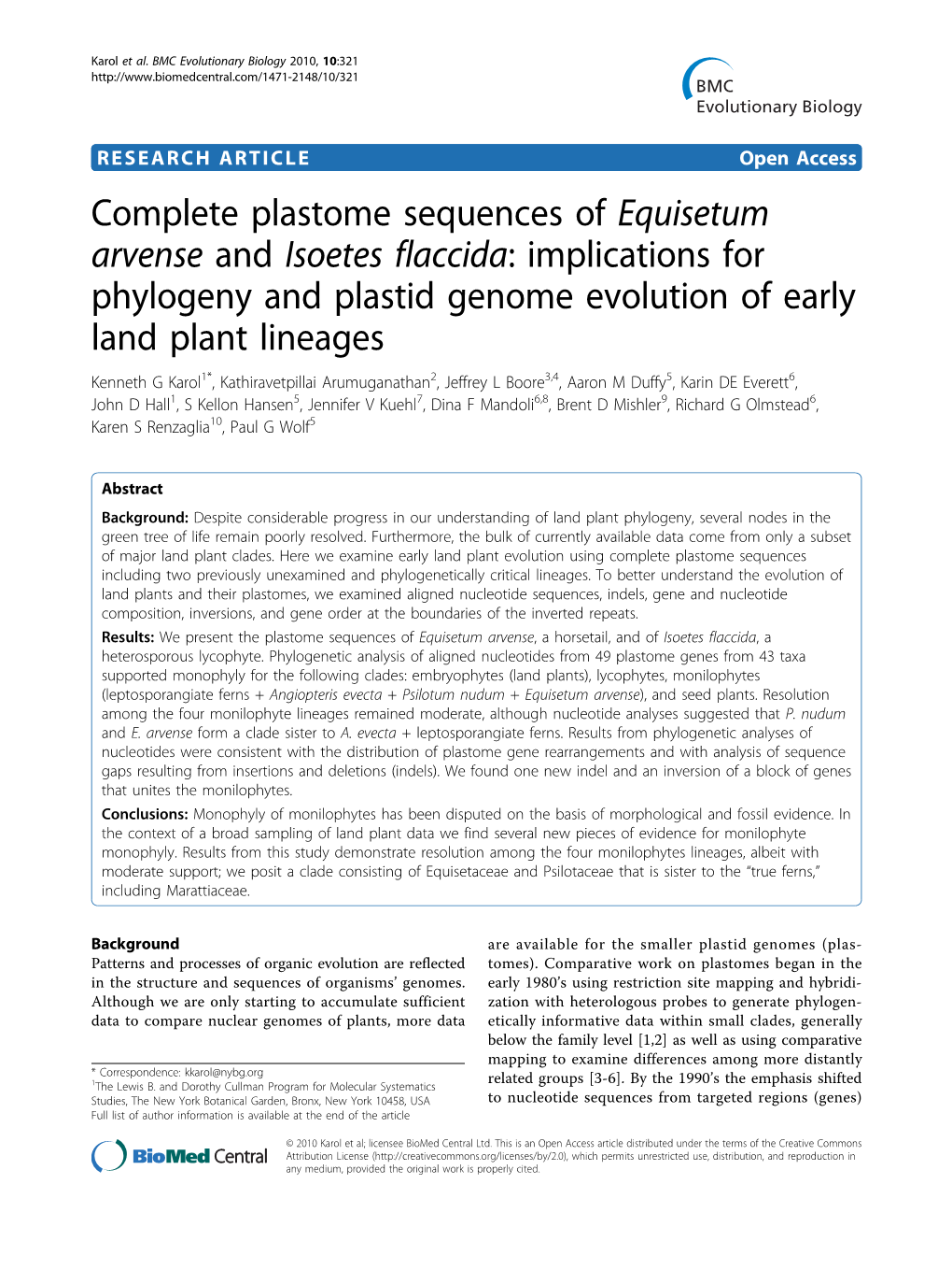 Complete Plastome Sequences Of