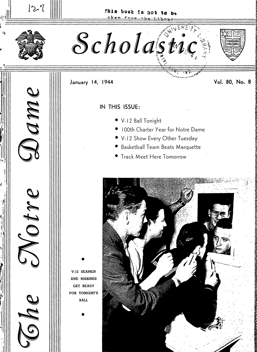 Notre Dame Scholastic, Vol. 80, No. 08