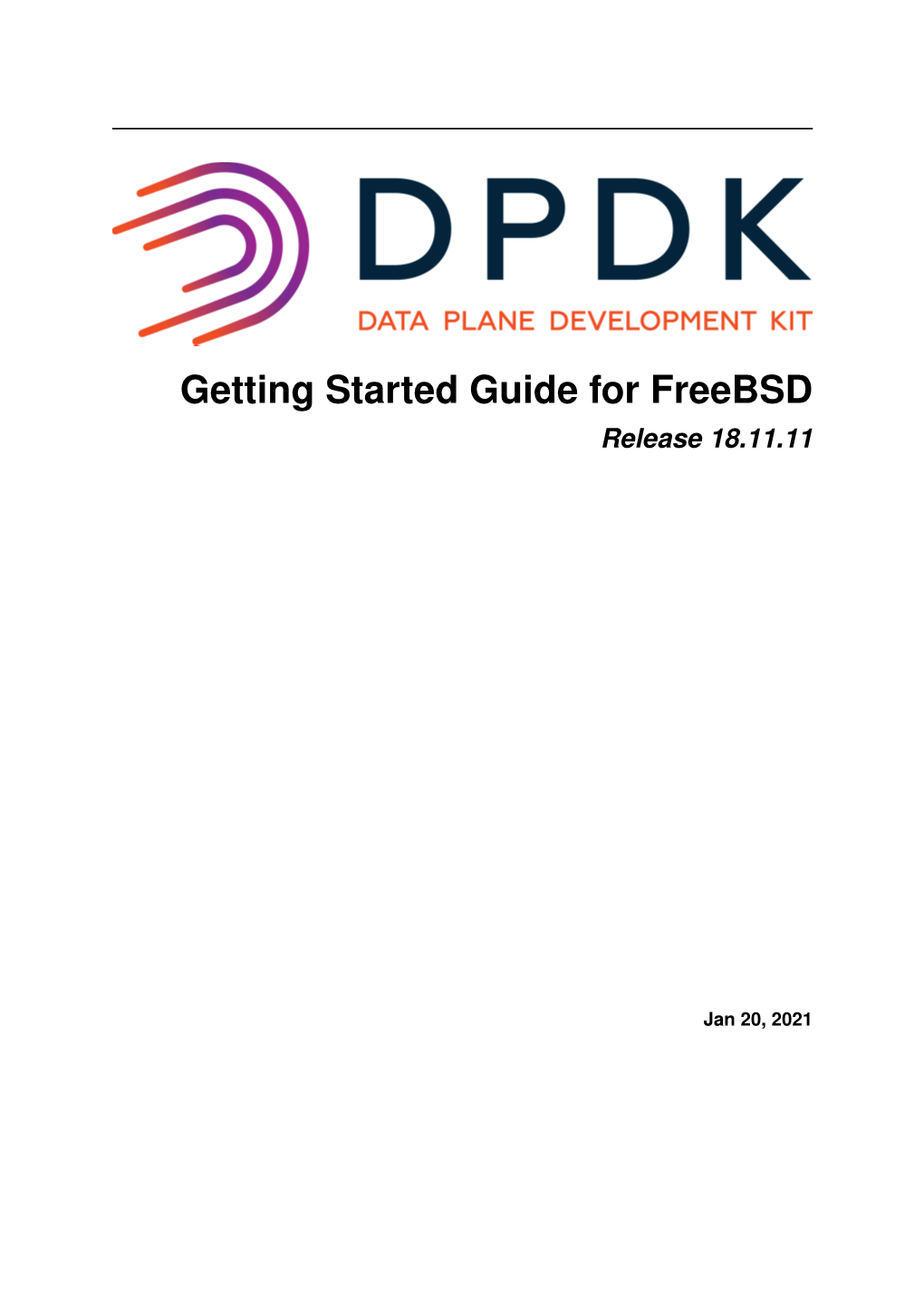 Getting Started Guide for Freebsd Release 18.11.11