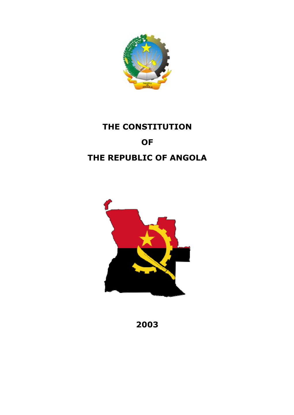 The Constitution of the Republic of Angola 2003