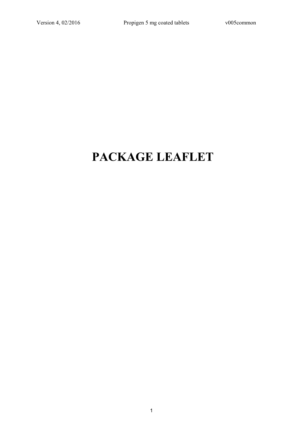 Package Leaflet