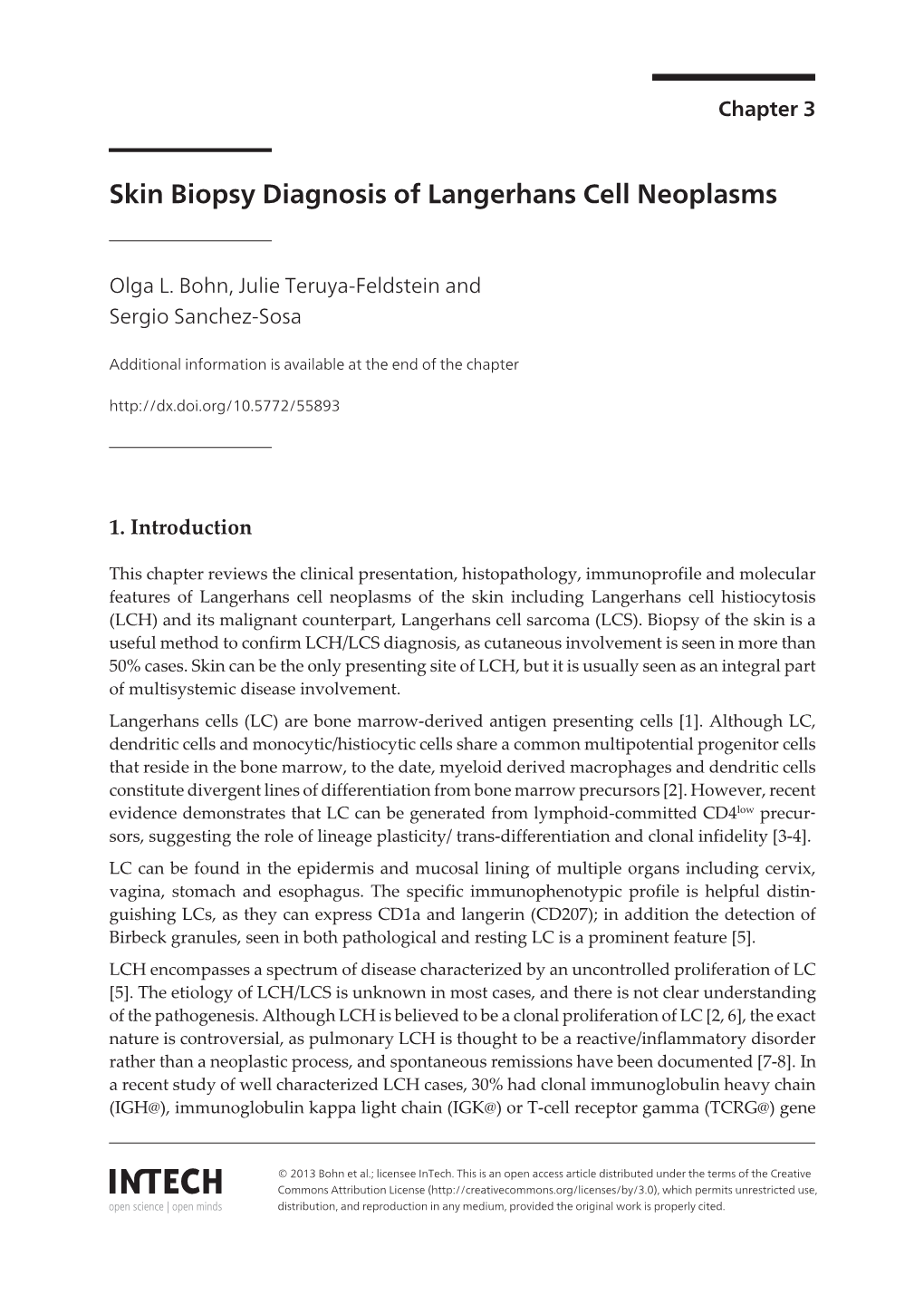 Skin Biopsy Diagnosis of Langerhans Cell Neoplasms