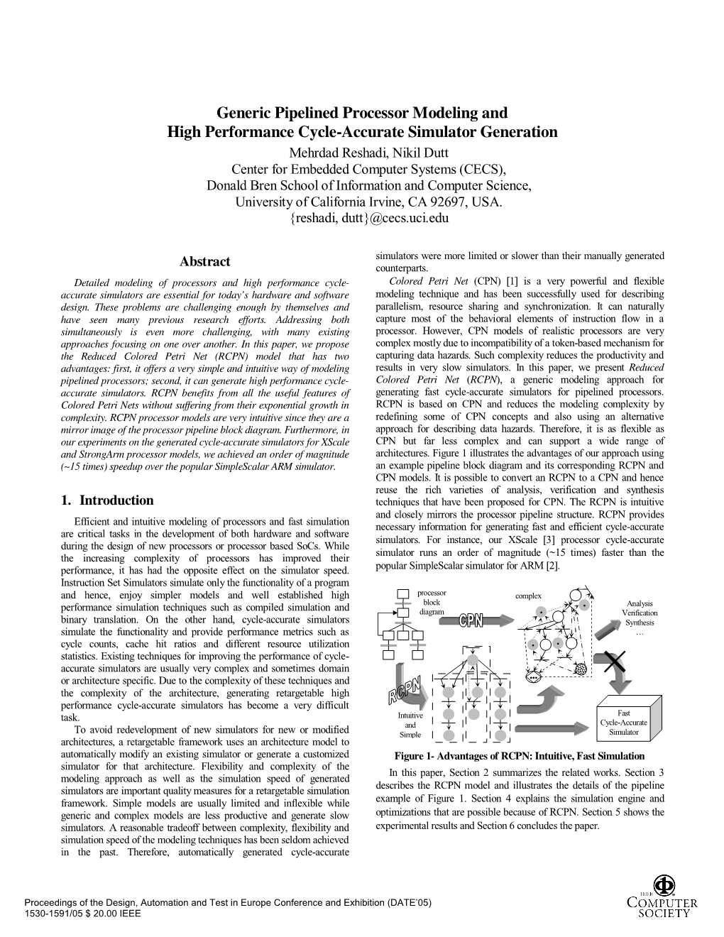 Generic Pipelined Processor Modeling and High Performance