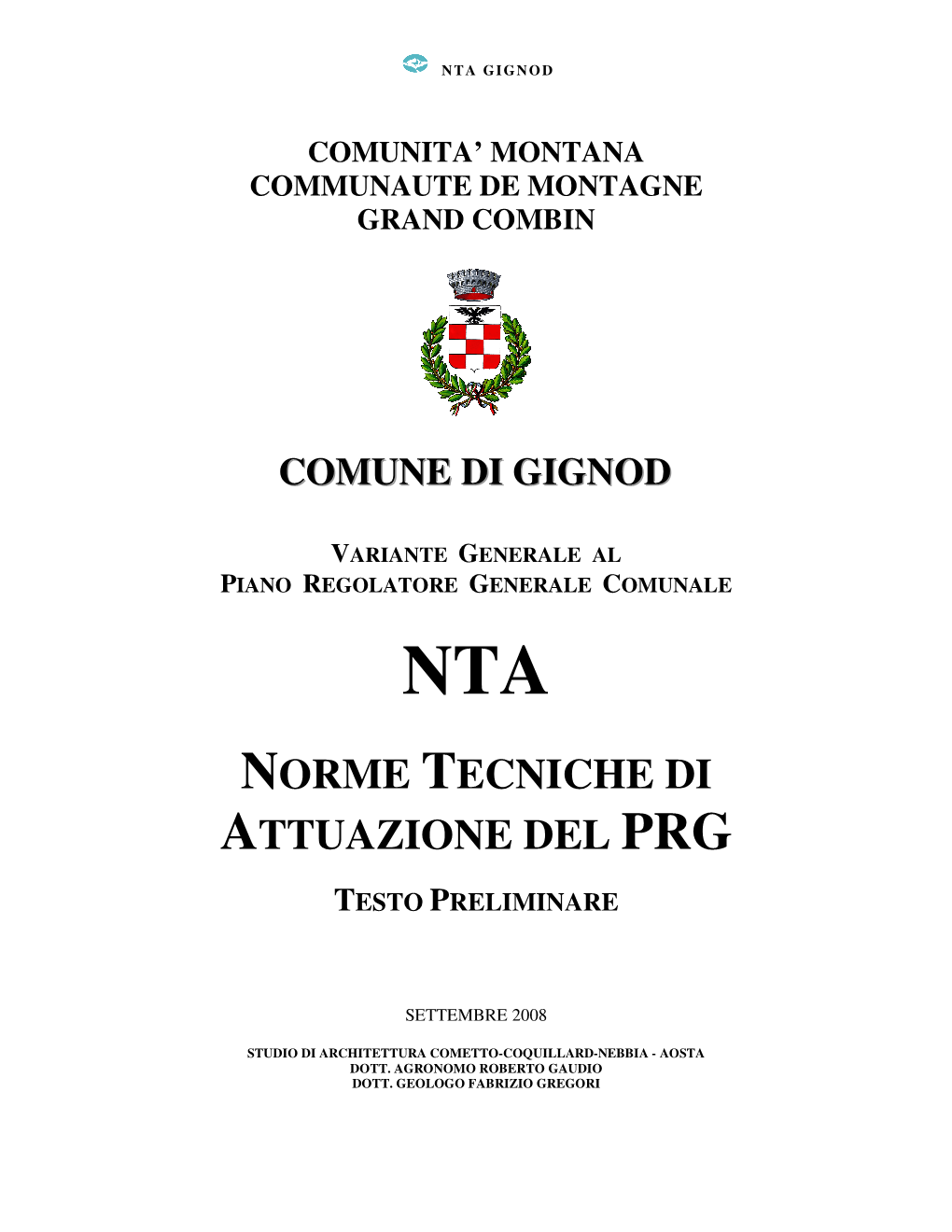 Norme Tecniche Di Attuazione Del Prg