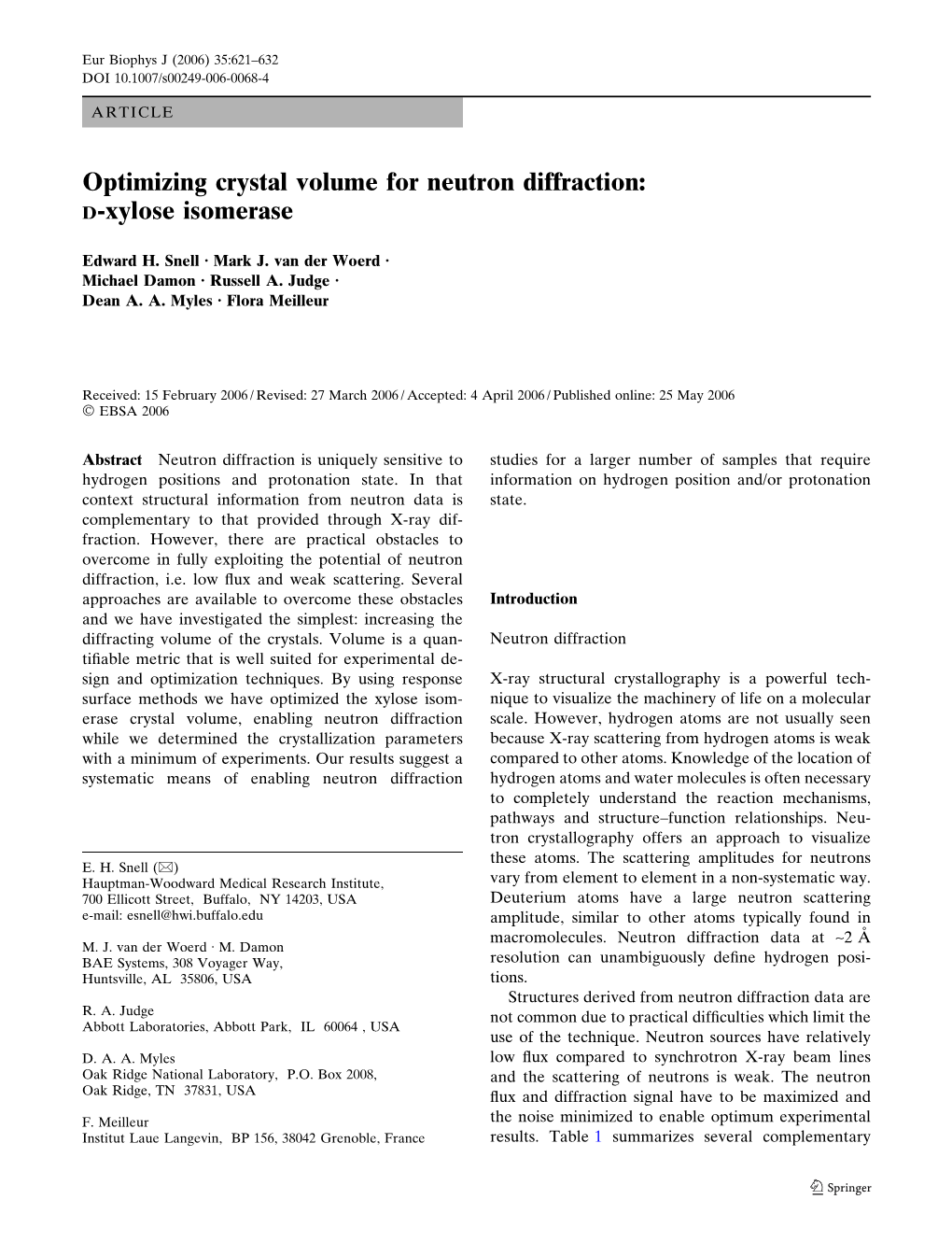 Optimizing Crystal Volume for Neutron Diffraction: D-Xylose Isomerase