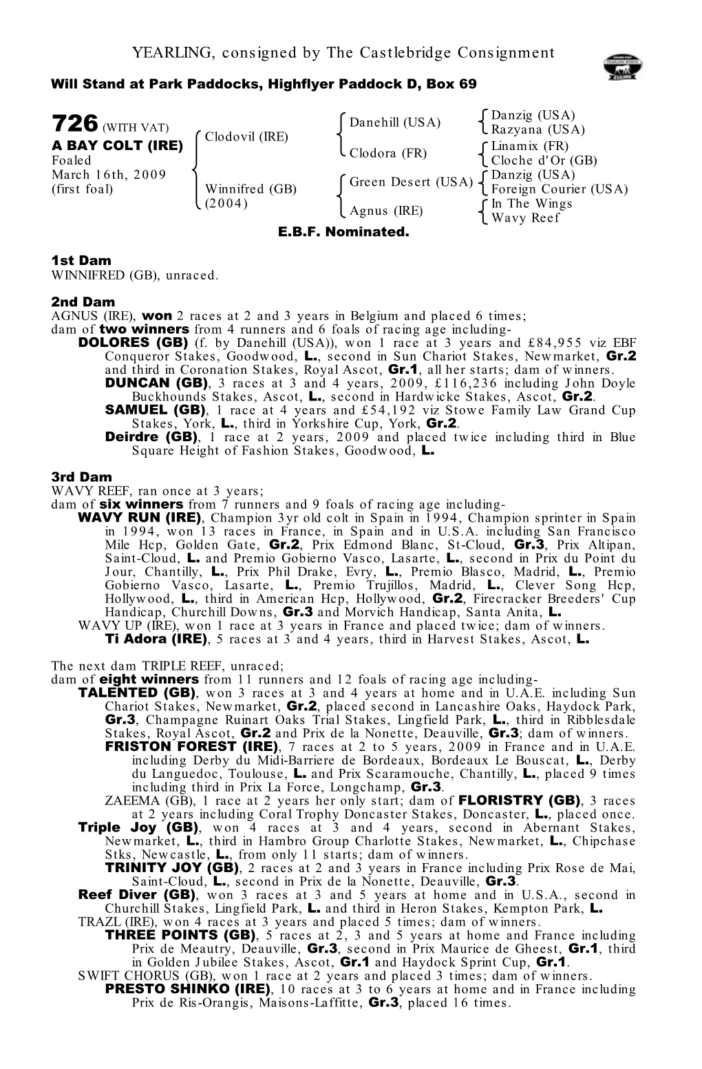 Lotte Stakes, Newmarket, L., Chipchase Stks, Newcastle, L., from Only 11 Starts; Dam of Winners