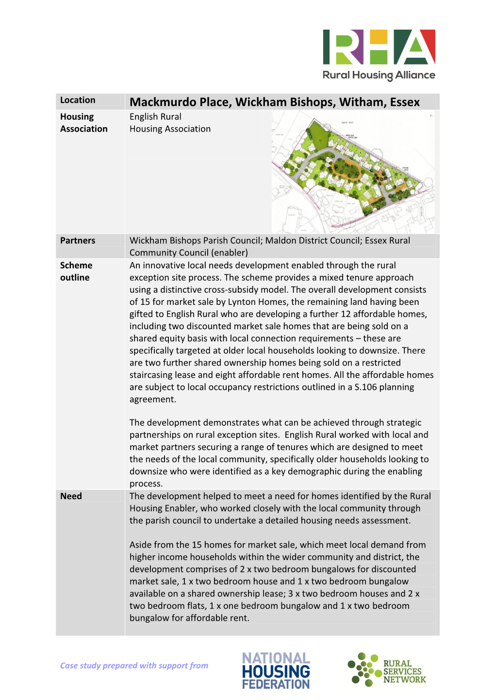 Mackmurdo Place, Wickham Bishops, Witham, Essex Housing English Rural Association Housing Association