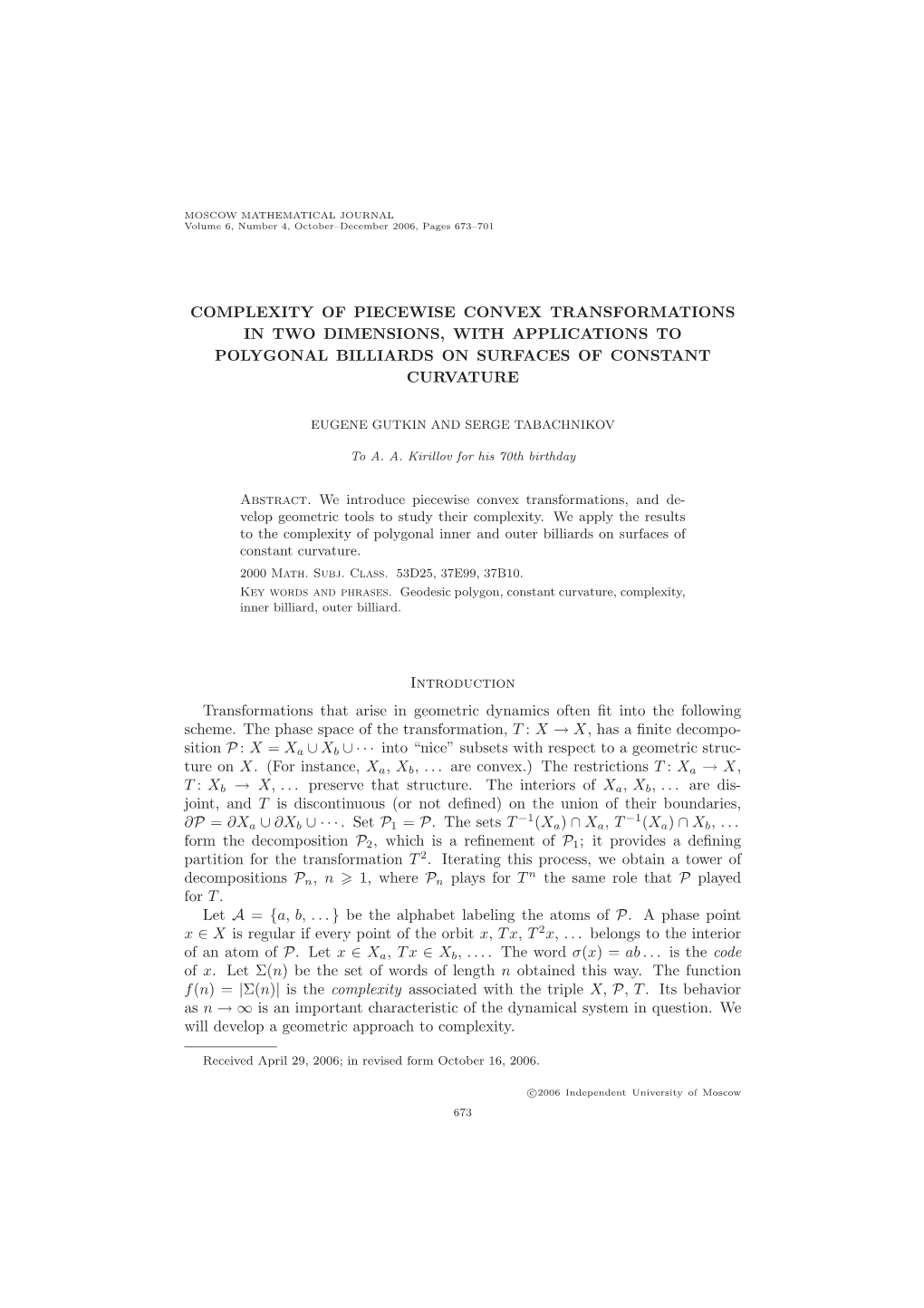 Complexity of Piecewise Convex Transformations in Two Dimensions, with Applications to Polygonal Billiards on Surfaces of Constant Curvature