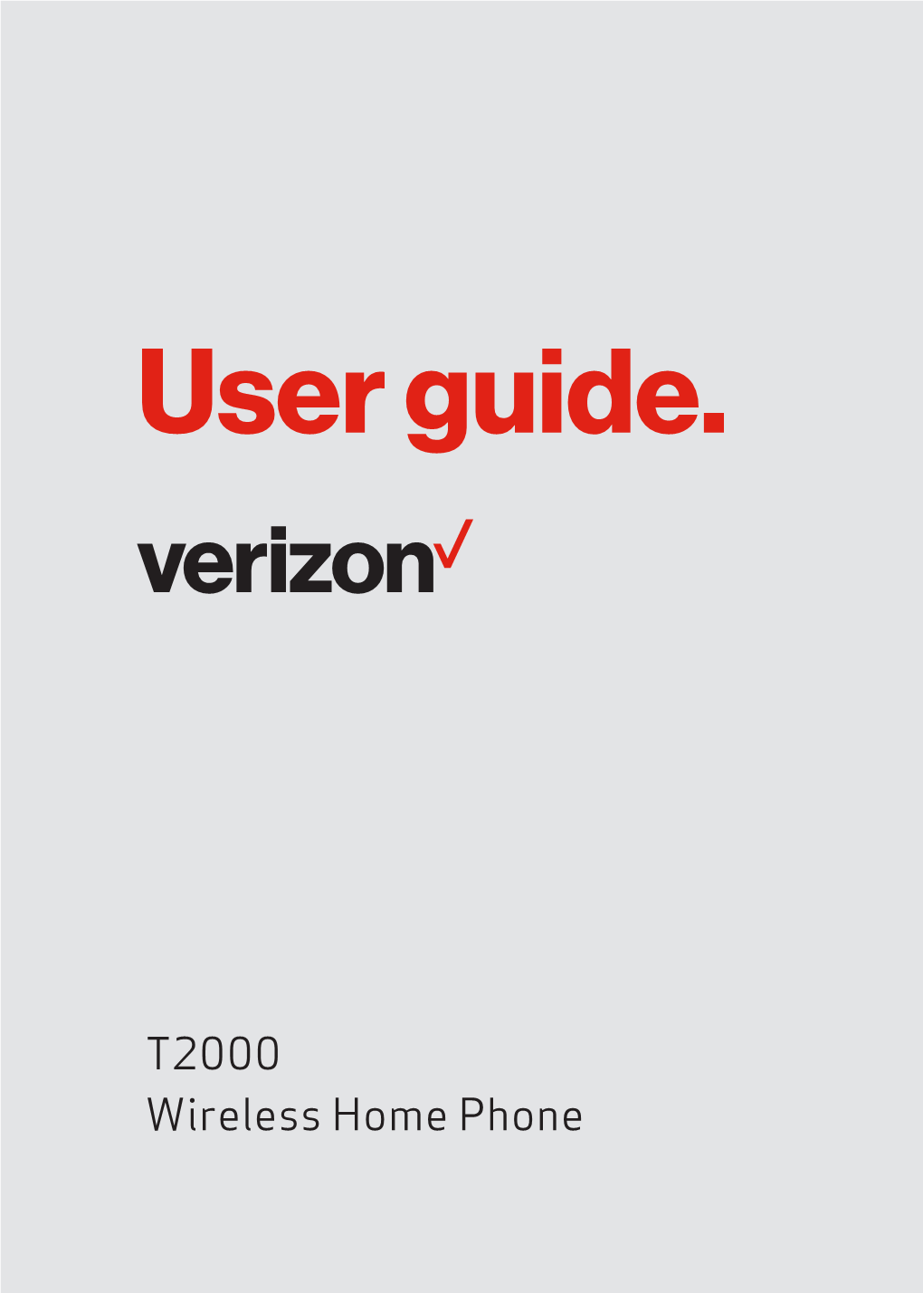 Wireless Home Phone T2000 User Manual