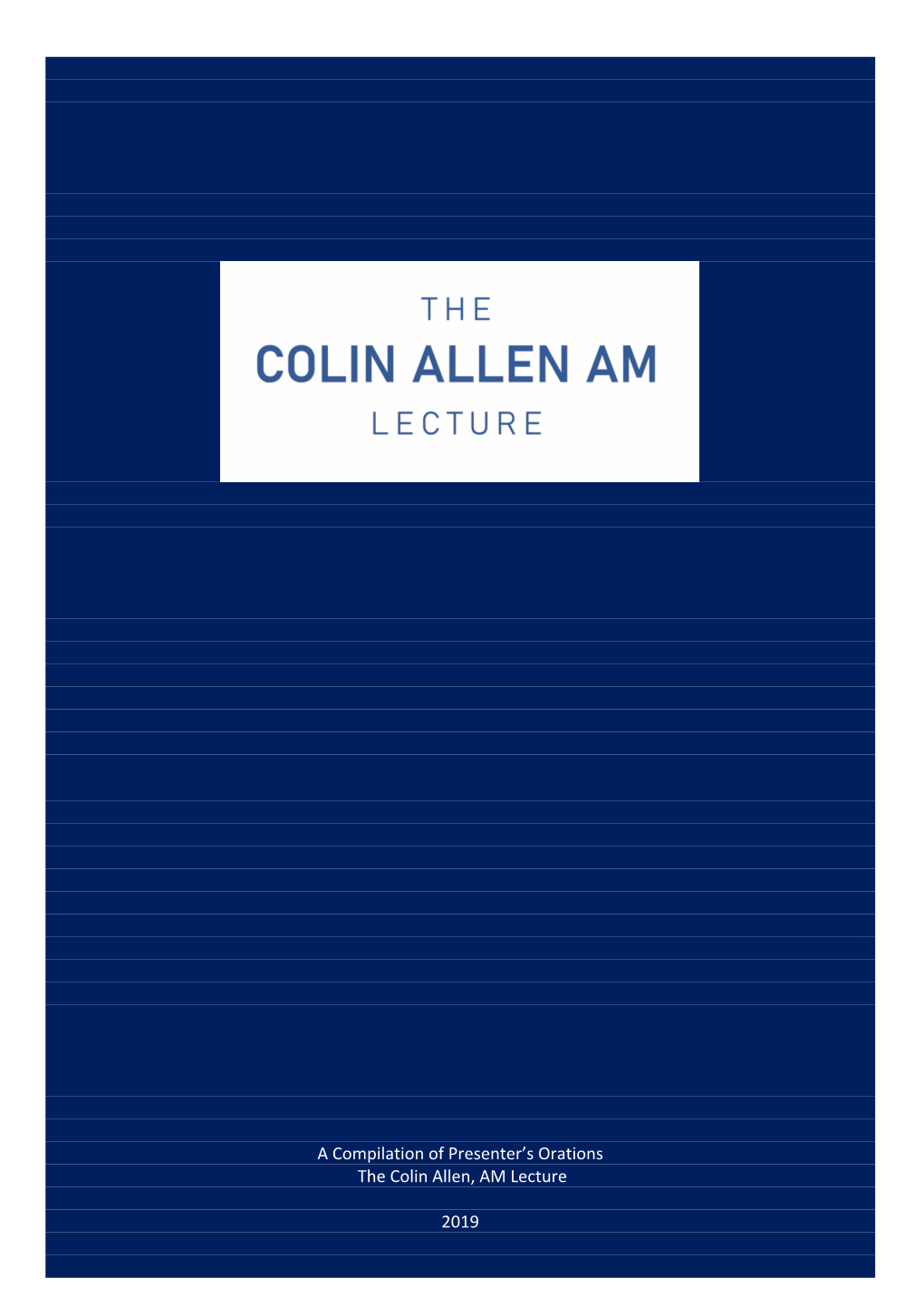 Colin Allen AM Lecture
