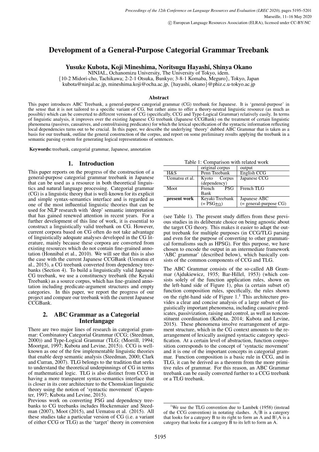 Development of a General-Purpose Categorial Grammar Treebank