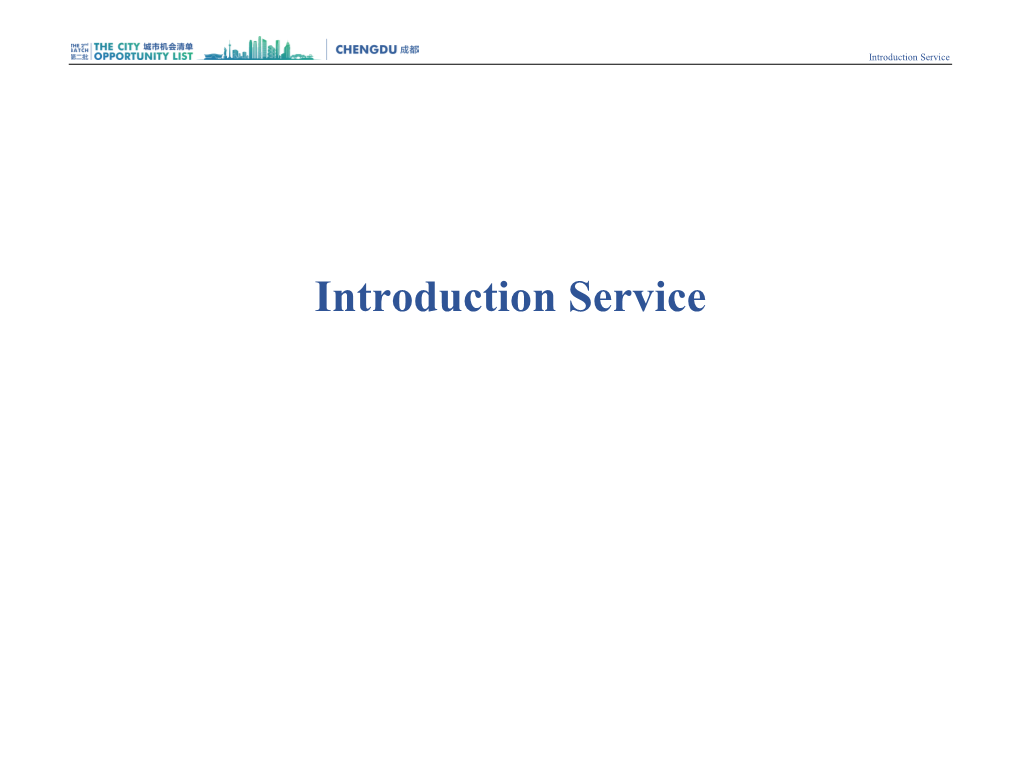 Introduction Service