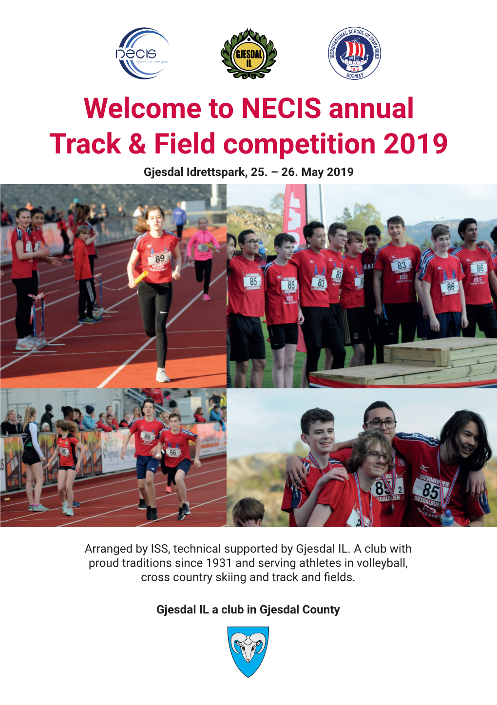 Welcome to NECIS Annual Track & Field Competition 2019