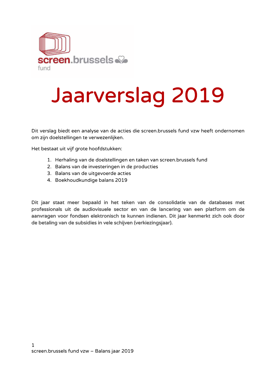 Jaarverslag 2019