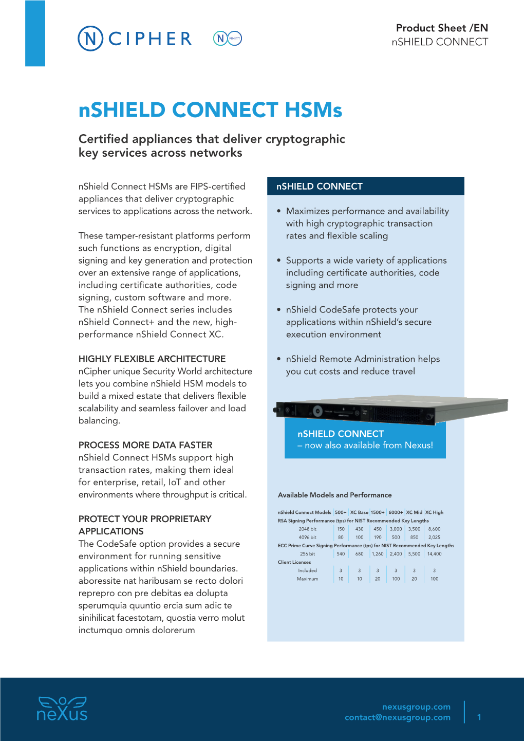 Nshield CONNECT Hsms