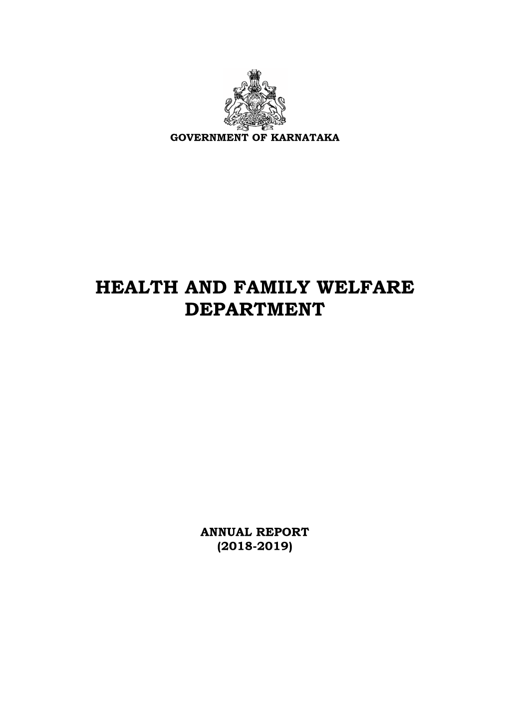 Health and Family Welfare Department