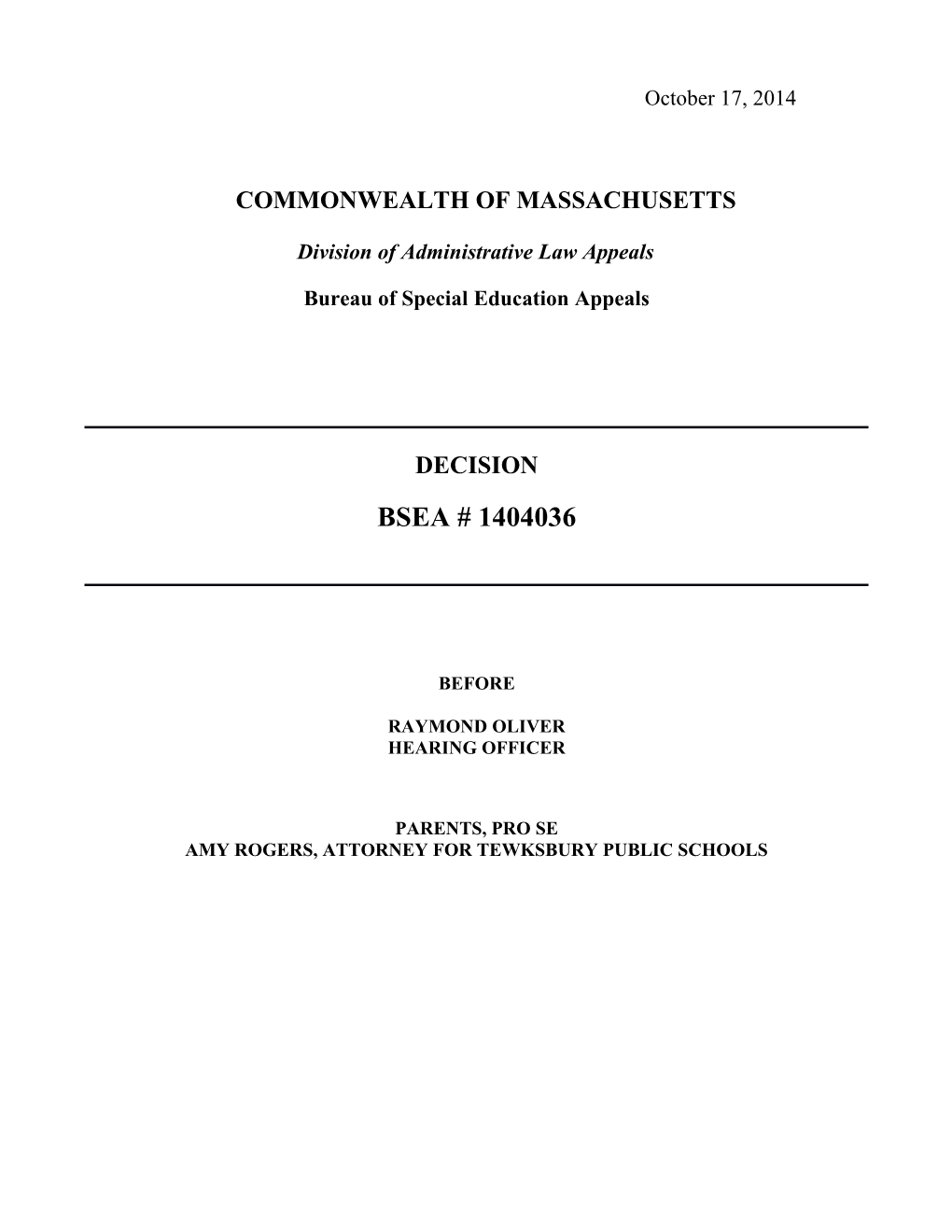 Division of Administrative Law Appeals s12