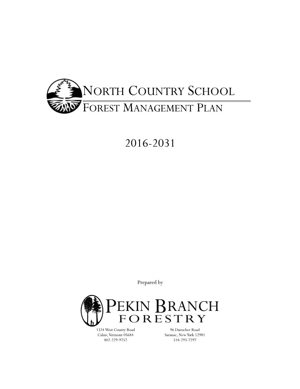 North Country School Forest Management Plan