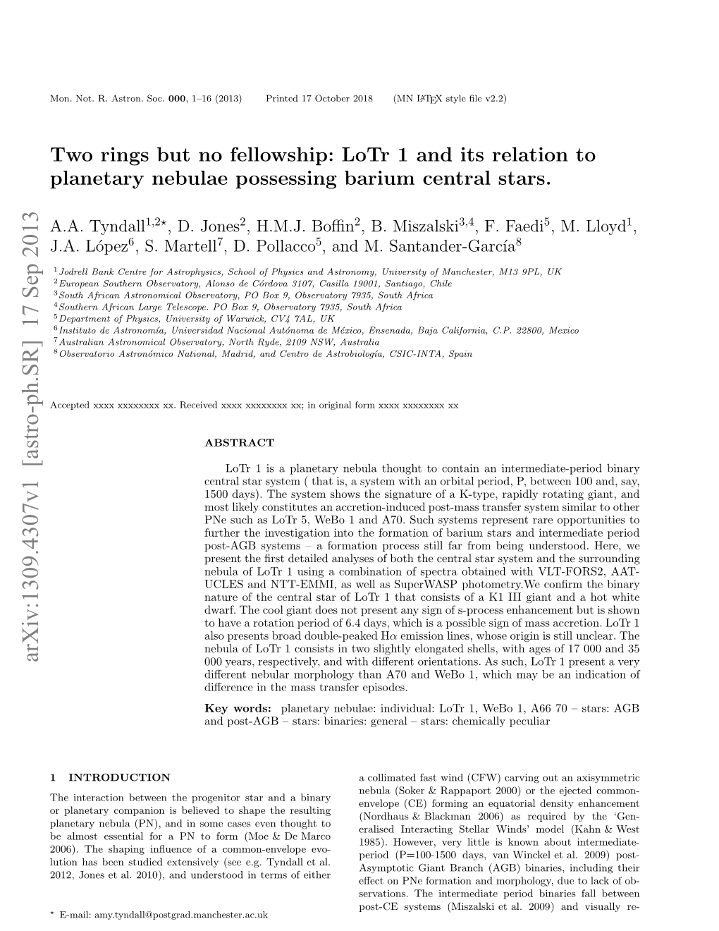 Two Rings but No Fellowship: Lotr 1 and Its Relation to Planetary Nebulae