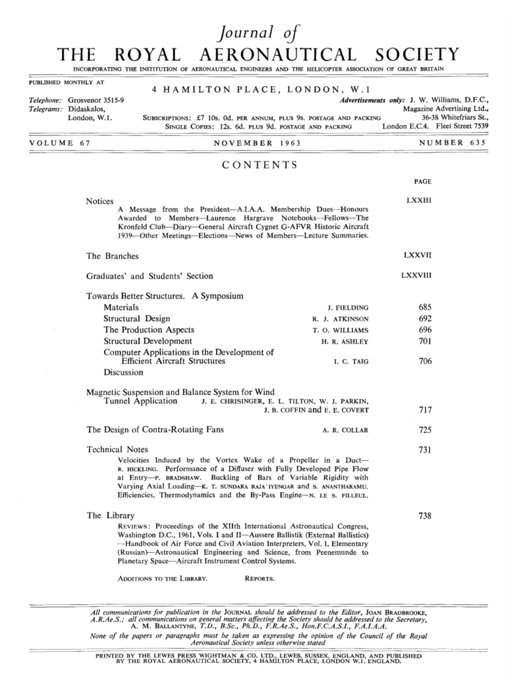 The Royal Aeronautical Society Incorporating the Institution of Aeronautical Engineers and the Helicopter Association of Great Britain