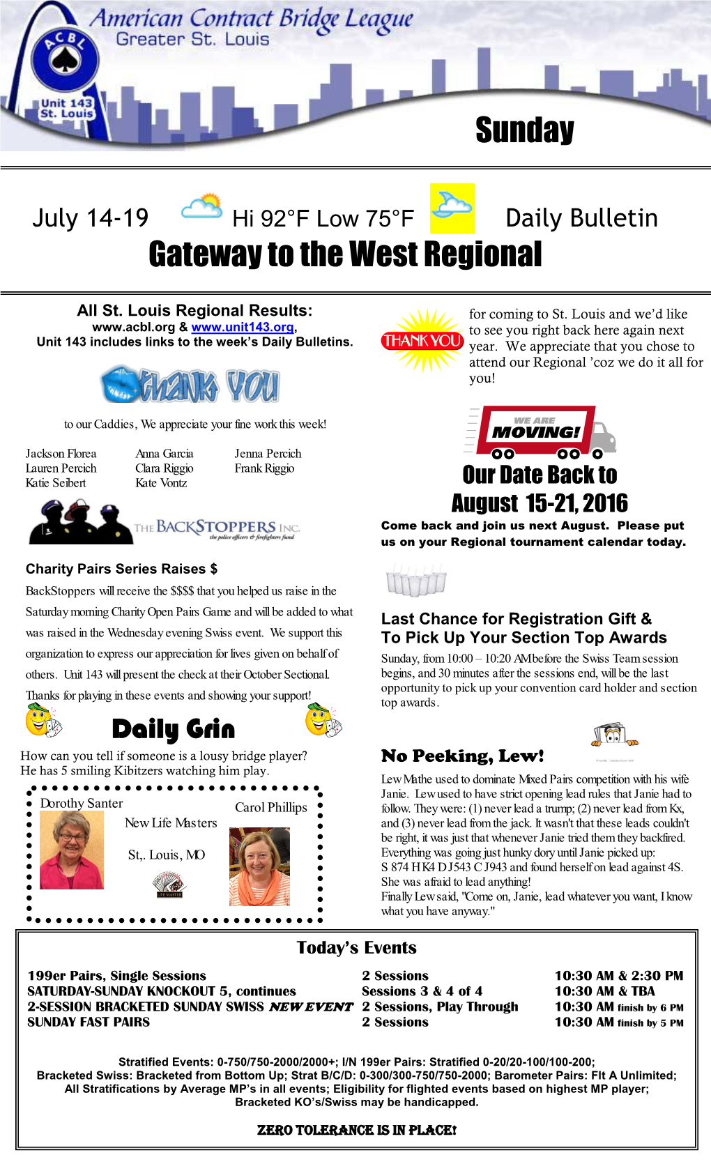 Gateway to the West Regional Sunday