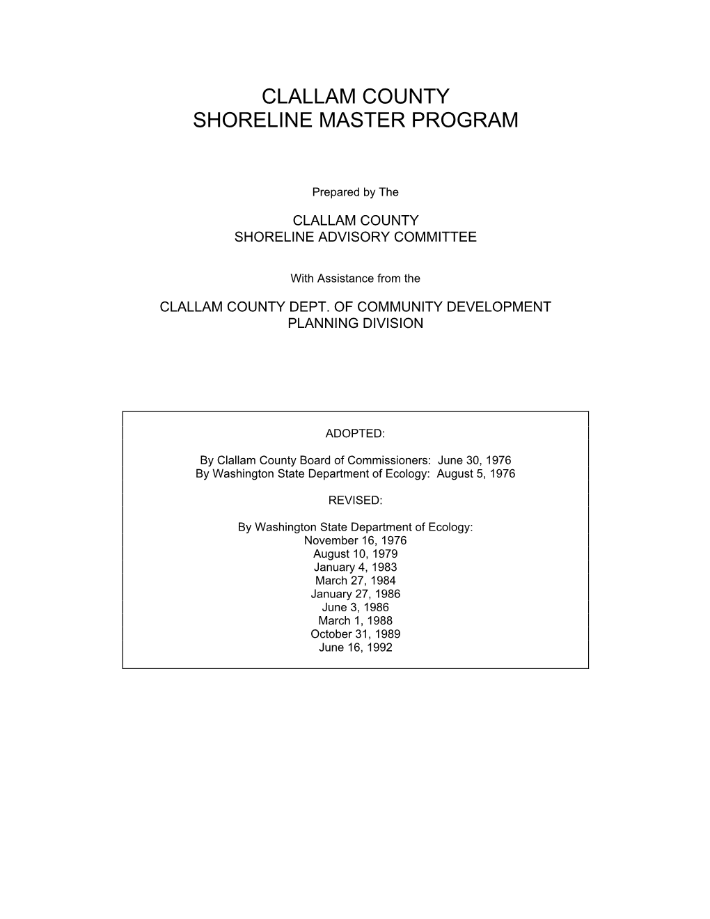 Shoreline Master Program.Doc