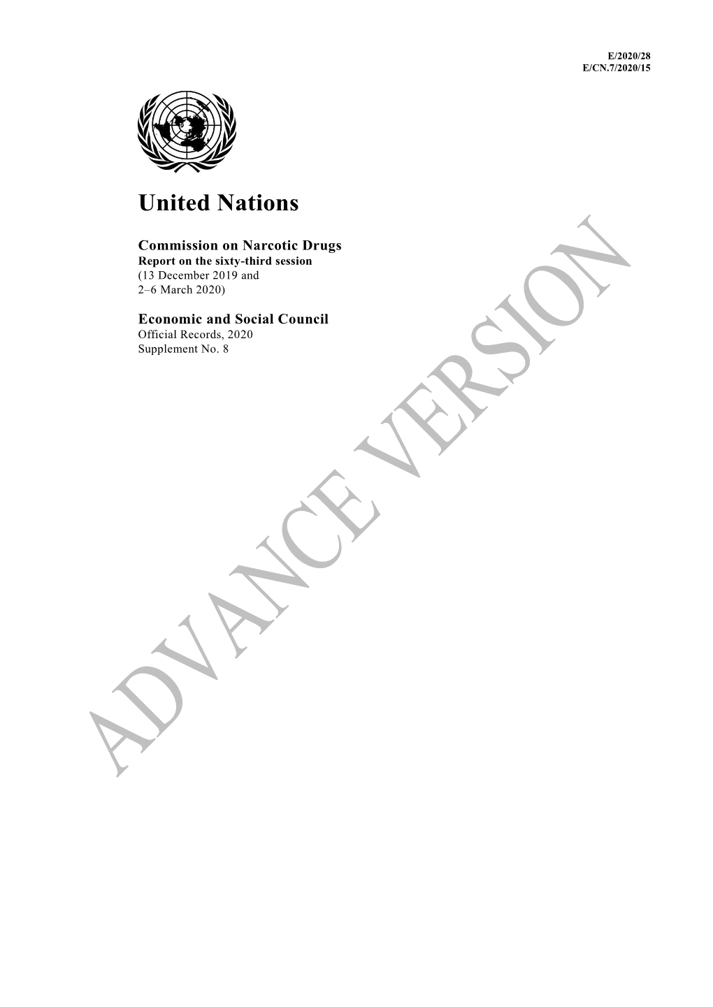 English Advance Version of the CND Report