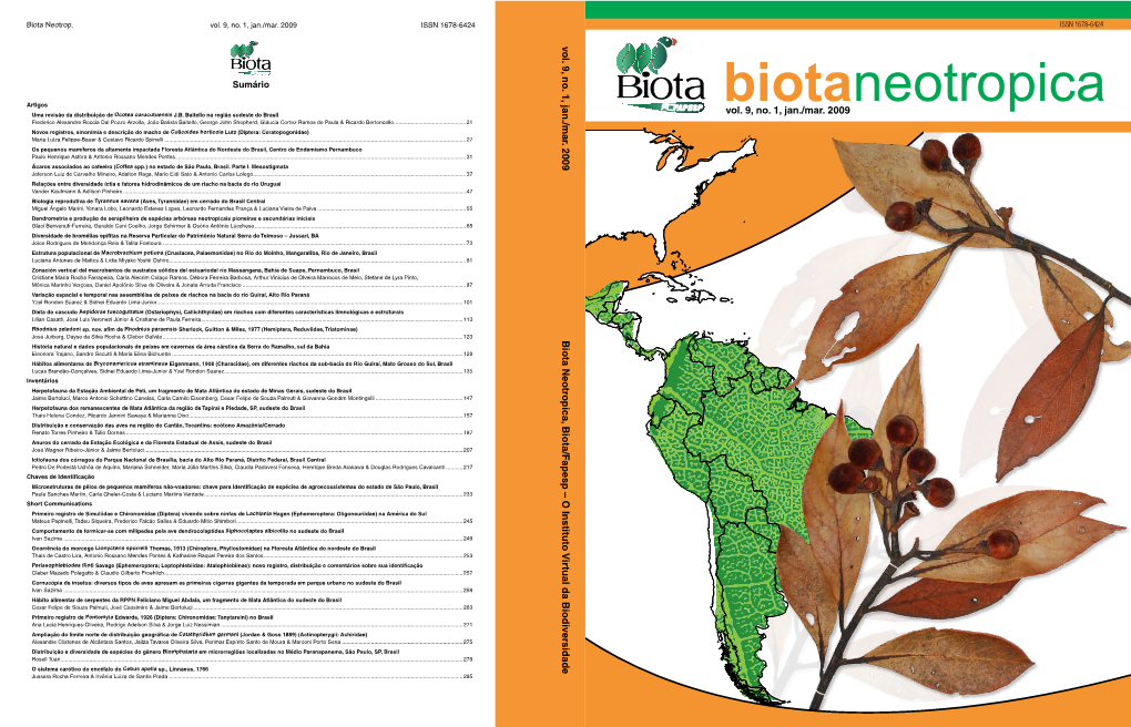 Sobre a BIOTA NEOTROPICA