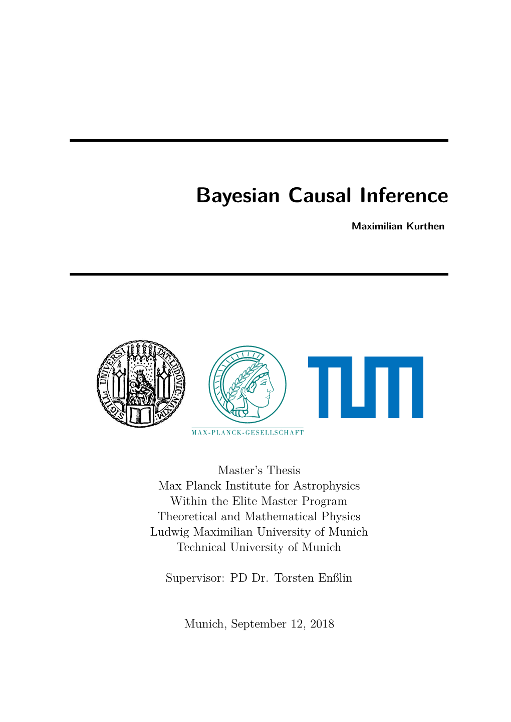 Bayesian Causal Inference