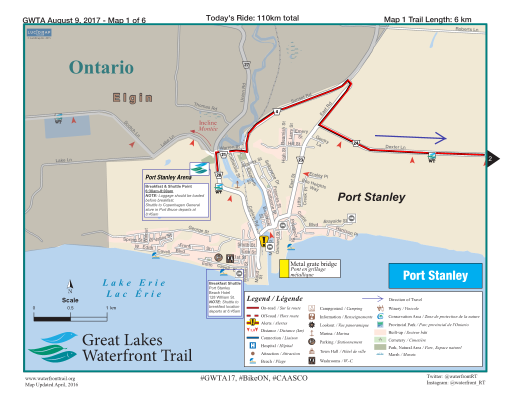 Port Stanley to Port Dover