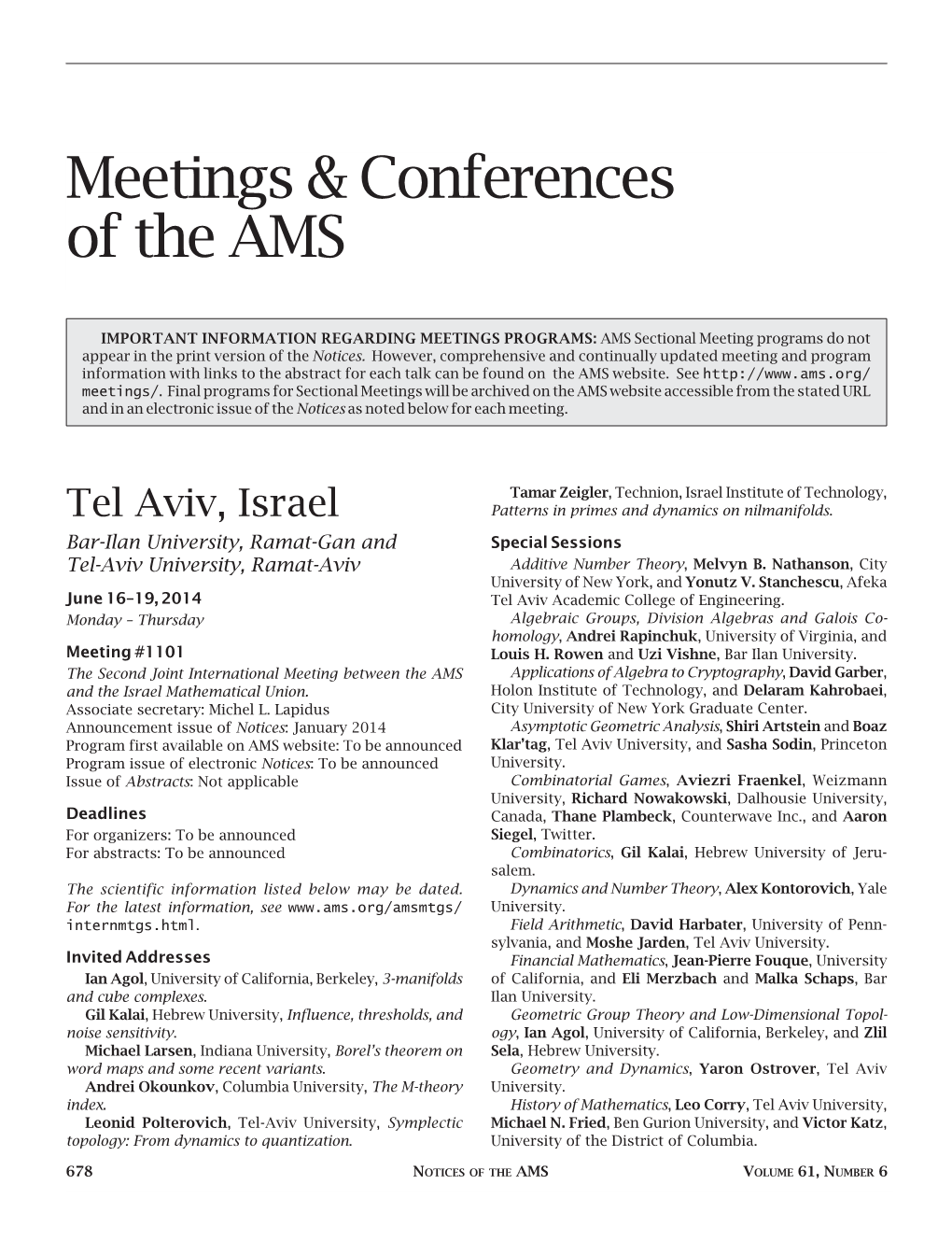 Meetings & Conferences of The