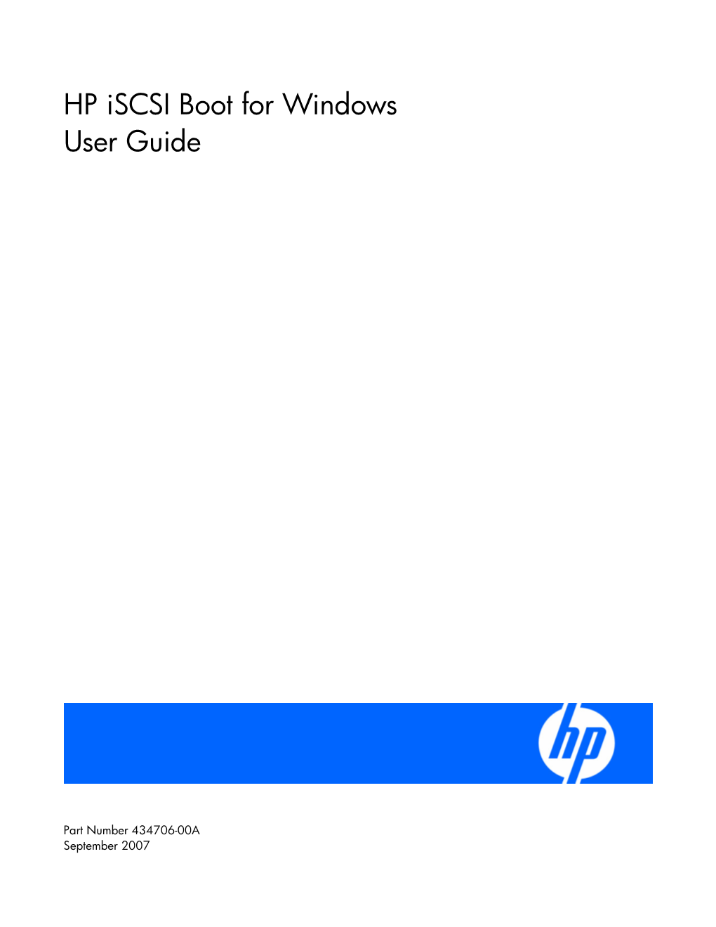 HP Iscsi Boot for Windows User Guide