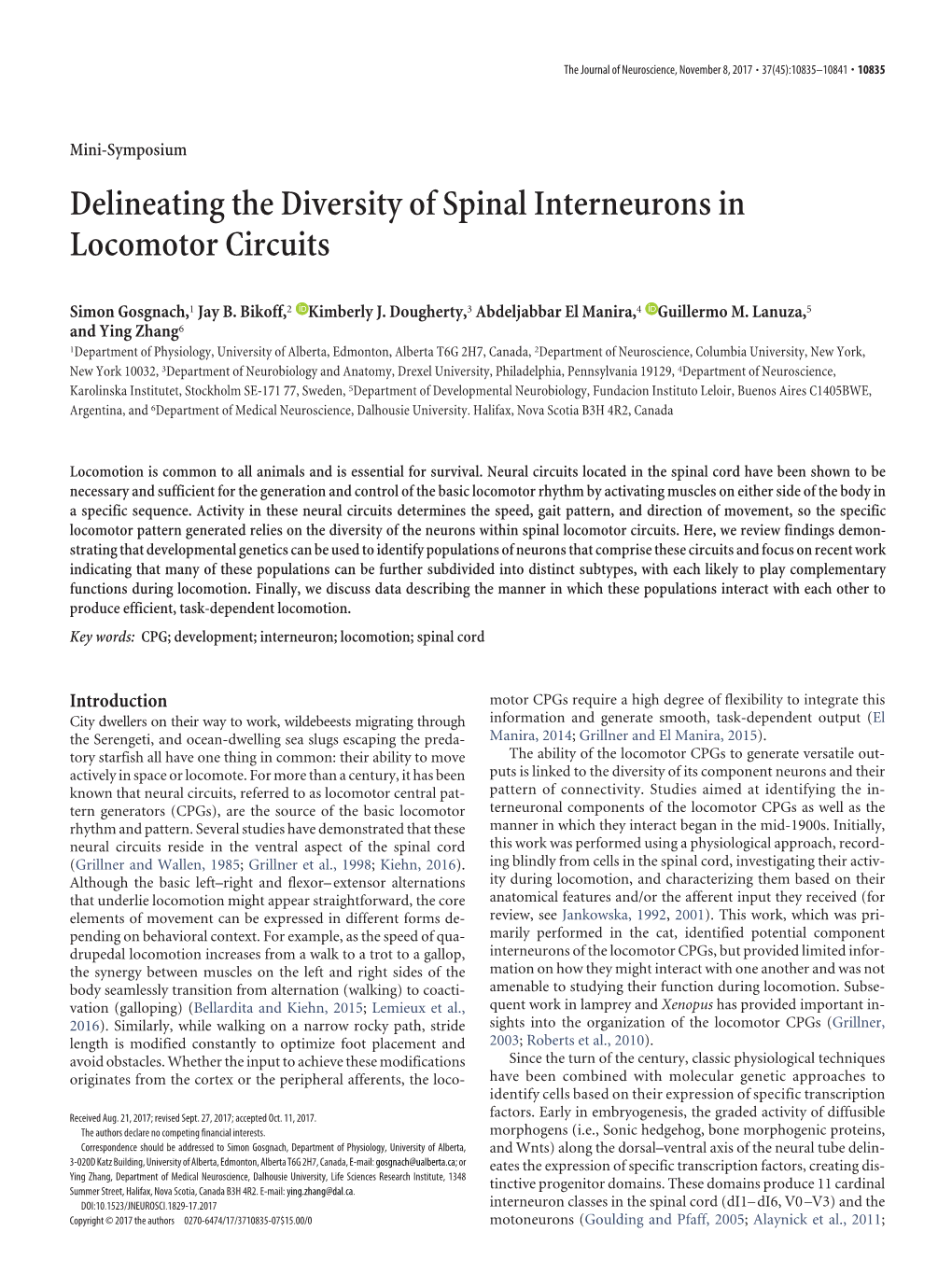 Delineating the Diversity of Spinal Interneurons in Locomotor Circuits