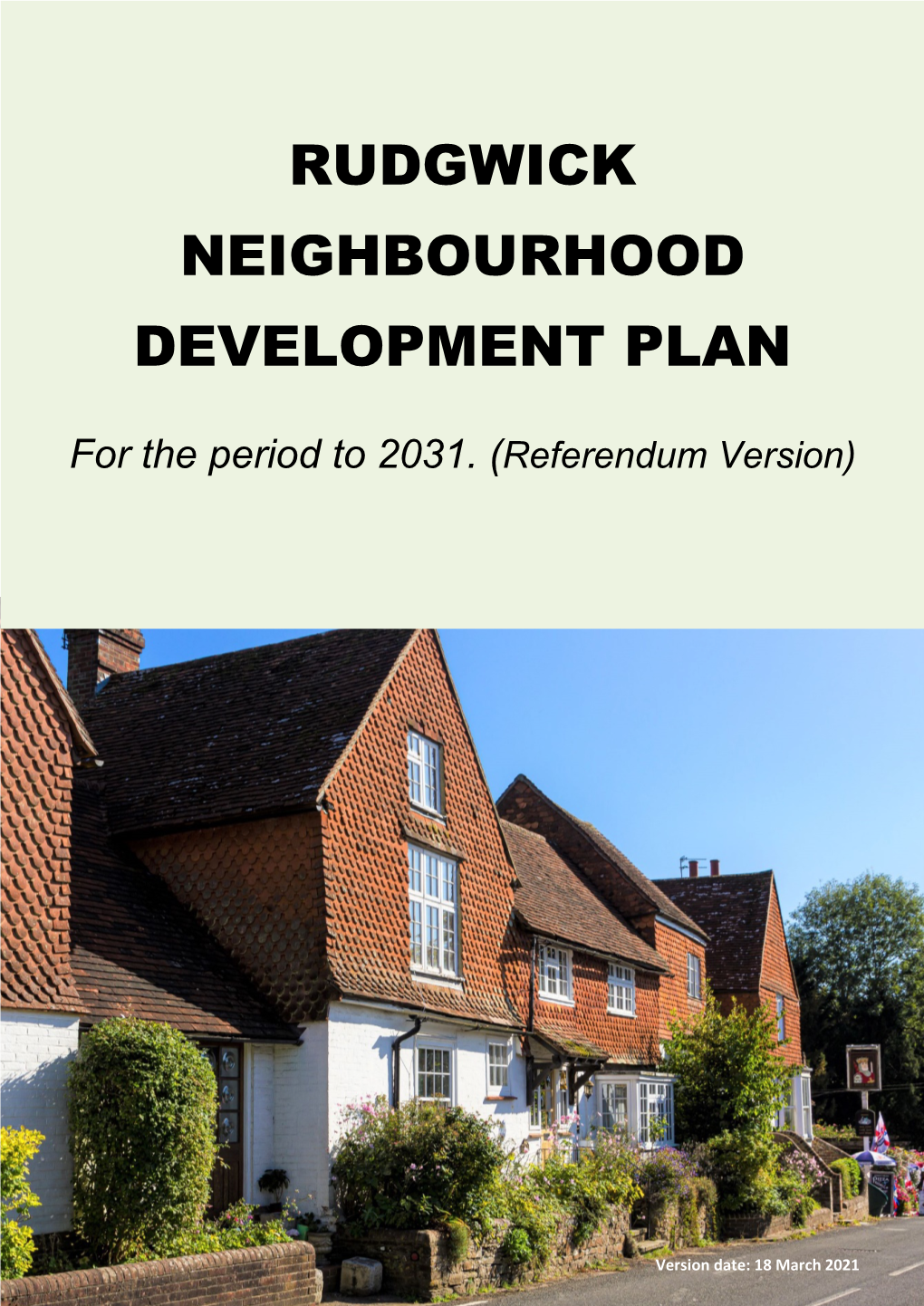 Rudgwick Neighbourhood Development Plan