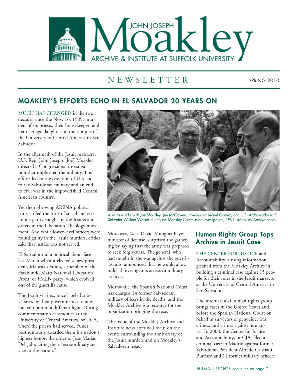 Newsletter Spring 2010