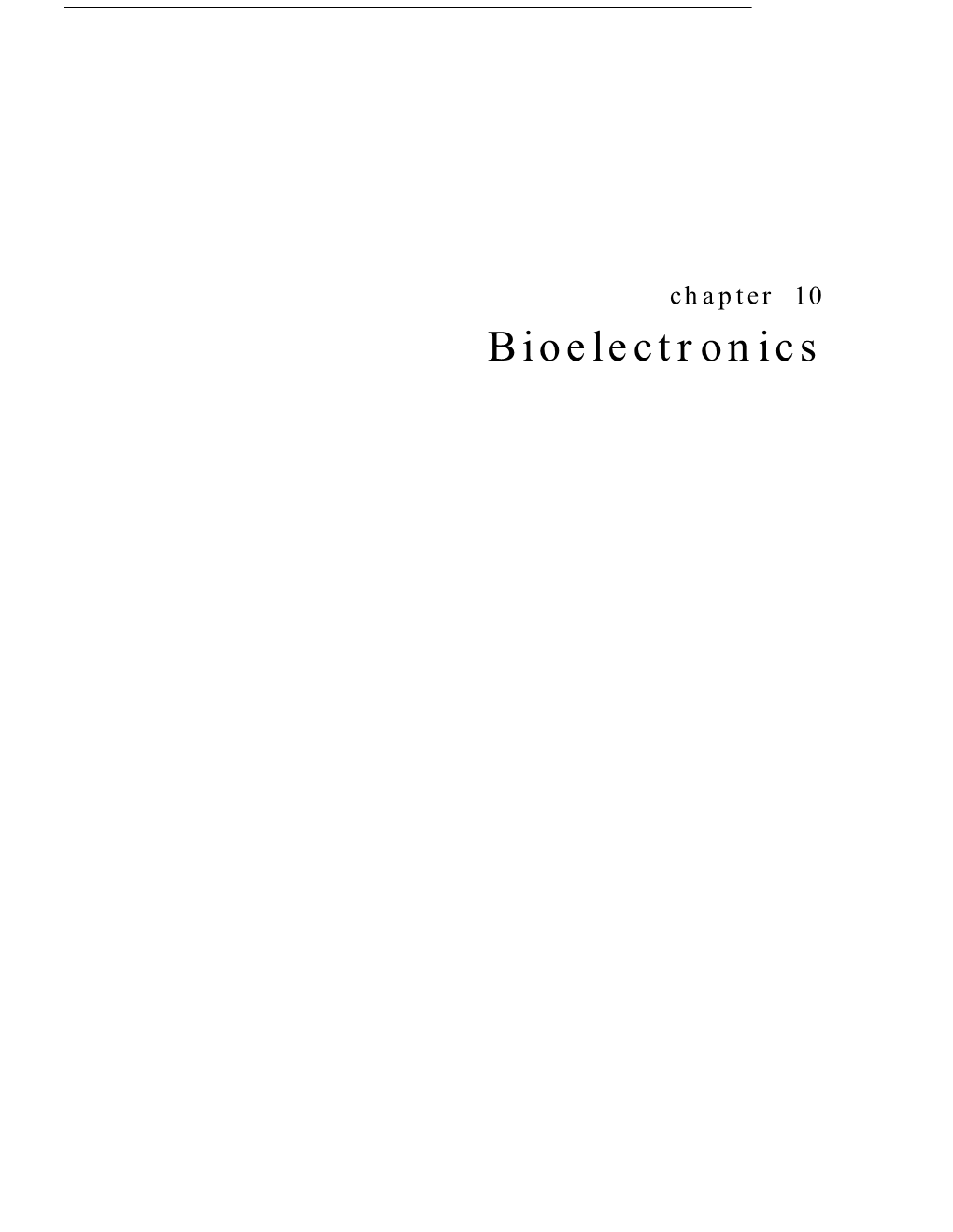 Bioelectronics Contents