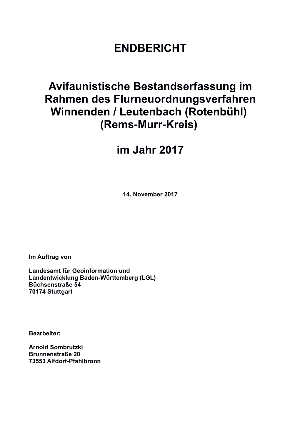 (Rotenbühl) (Rems-Murr-Kreis) Im Jahr 2017