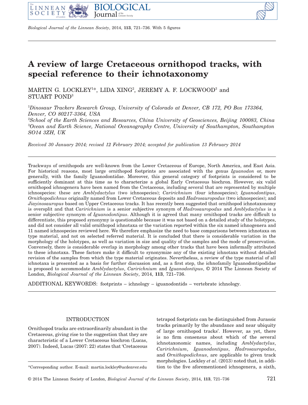 A Review of Large Cretaceous Ornithopod Tracks, with Special Reference to Their Ichnotaxonomy