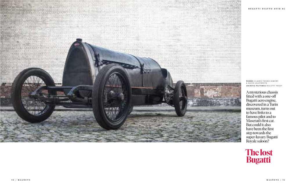 The Lost Bugatti