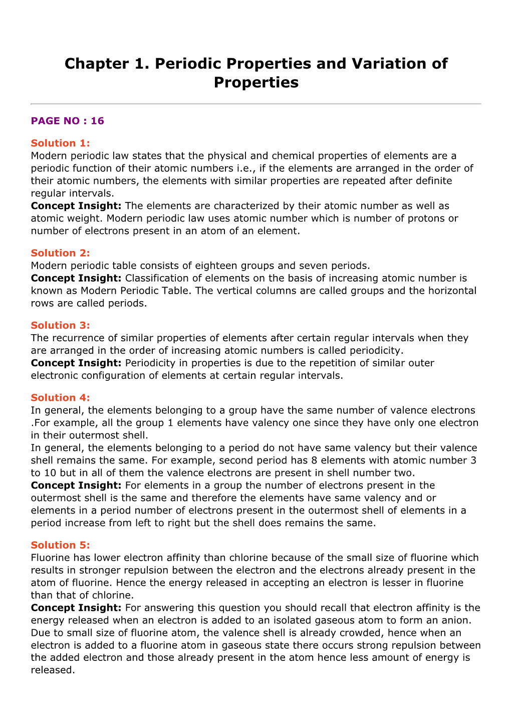 Chapter 1. Periodic Properties and Variation of Properties