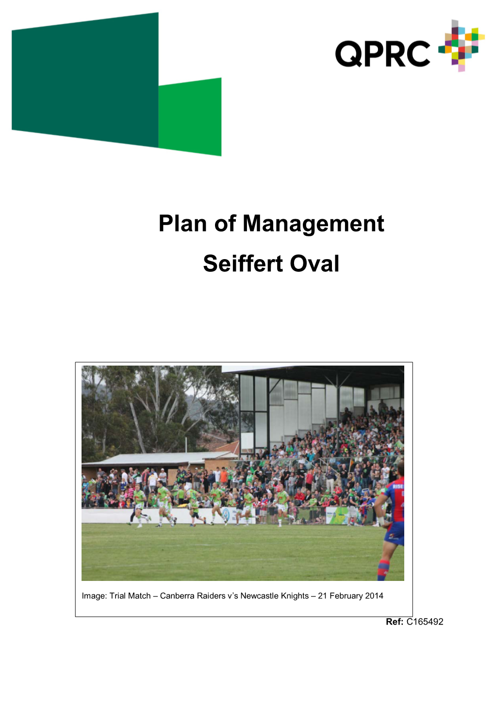 Plan of Management Seiffert Oval