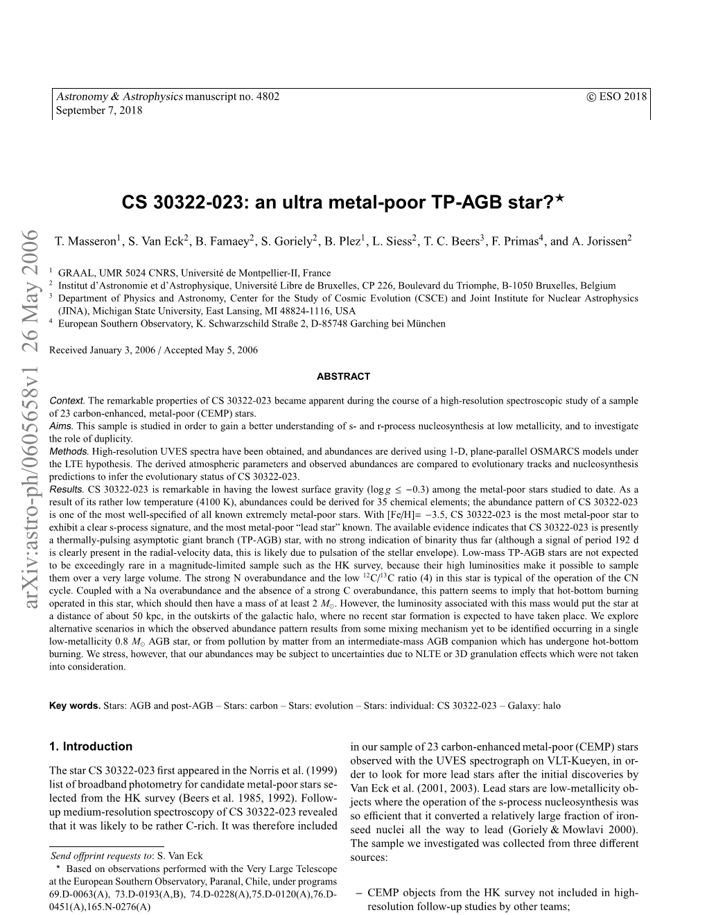 CS 30322-023: an Ultra Metal-Poor TP-AGB Star?