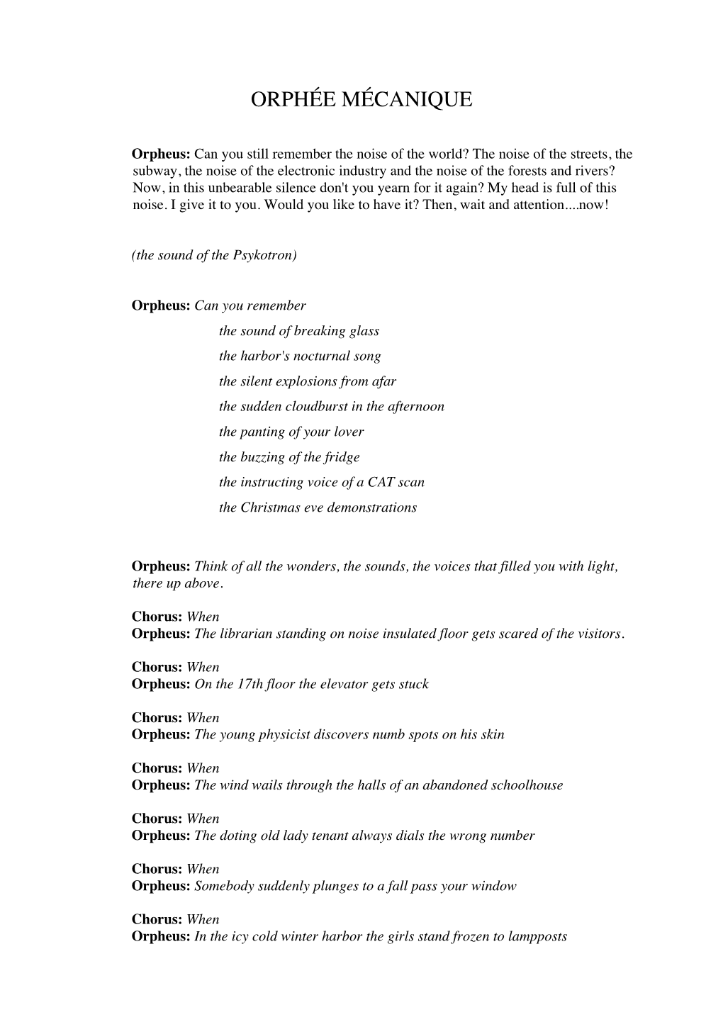 Orphee Manuscript Engl Translation.Pdf