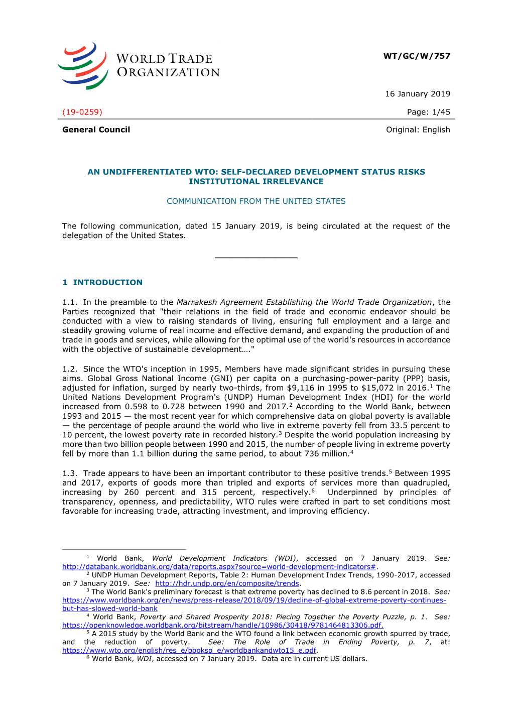 WT/GC/W/757 16 January 2019 (19-0259) Page
