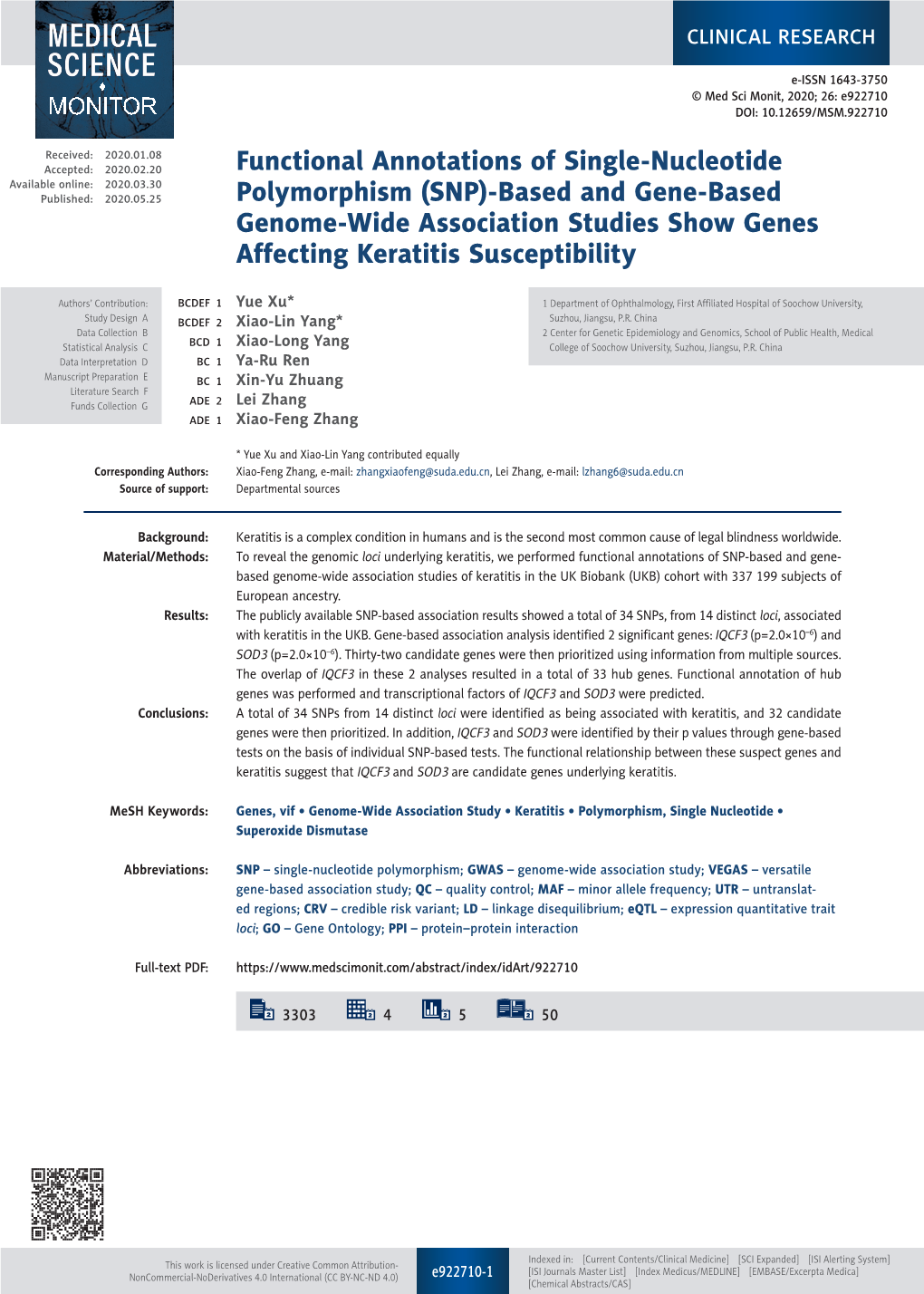 Functional Annotations of Single-Nucleotide Polymorphism