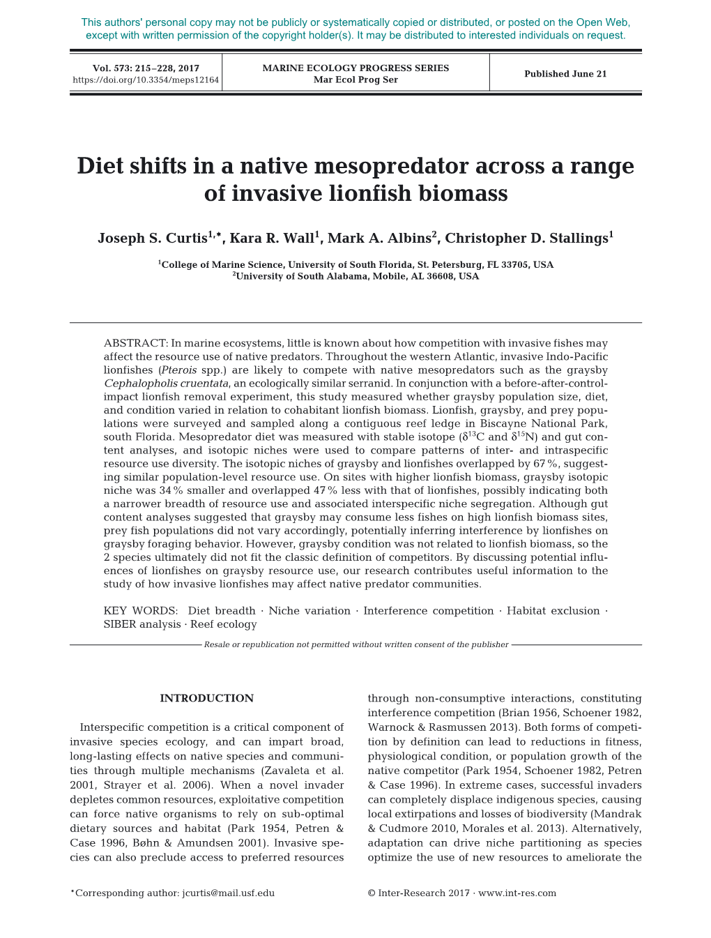 Marine Ecology Progress Series 573:215